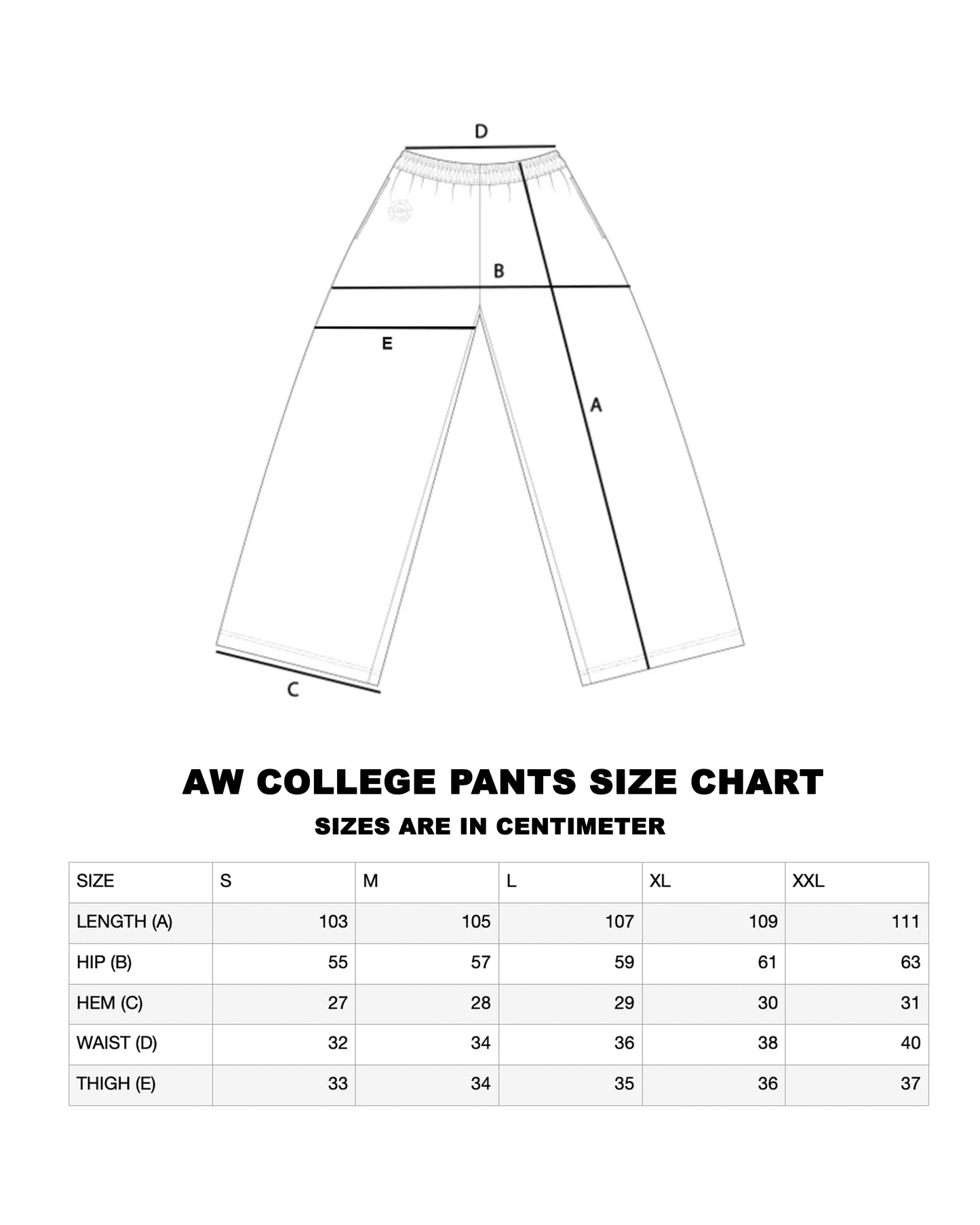 AW COLLEGE 'STUDDED' SWEATPANTS