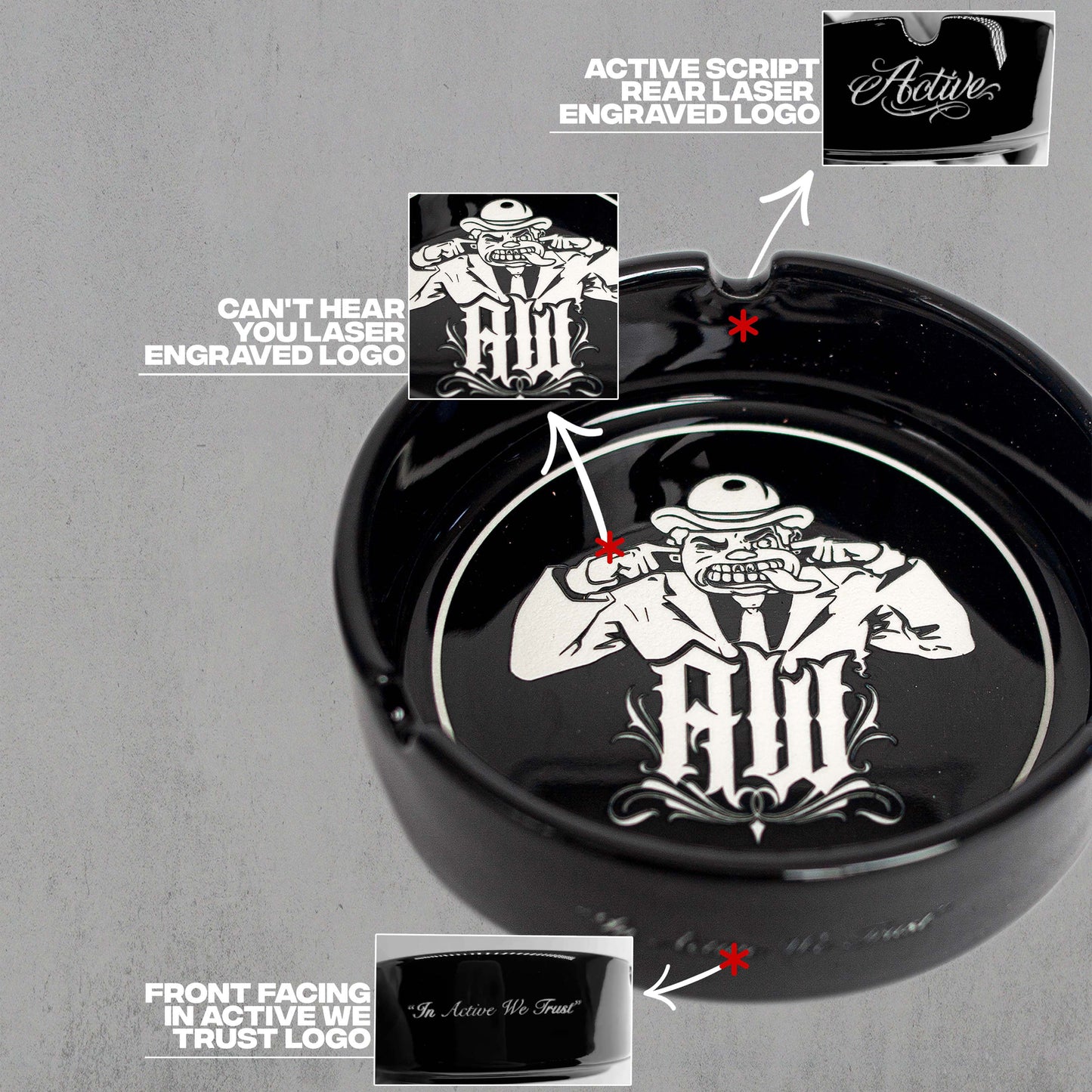 IN ACTIVE WE TRUST ASHTRAY