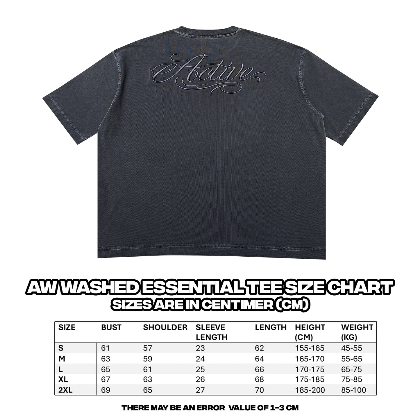 AW WASHED ESSENTIALS TEE