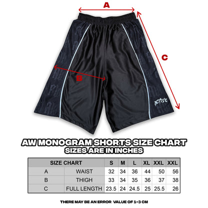 AW MONOGRAM SHORTS