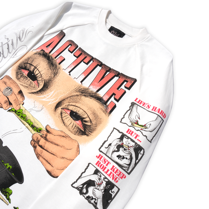 AW STONER UV REACTIVE TEE [WHITE]