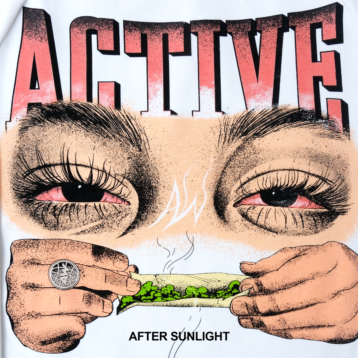 AW STONER UV REACTIVE TEE [WHITE]