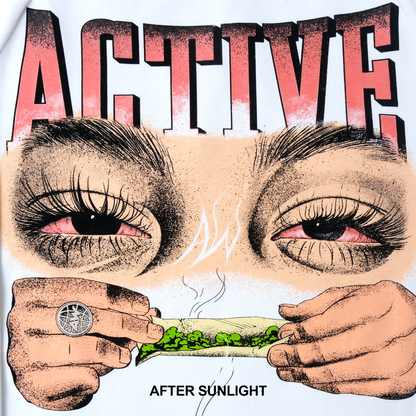 AW STONER UV REACTIVE TEE [WHITE]