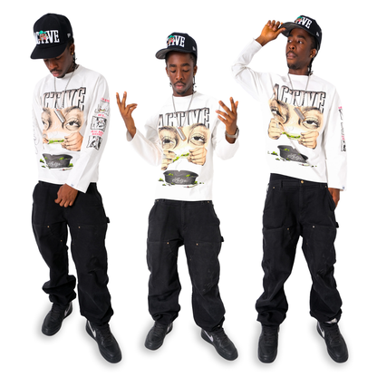 AW STONER UV REACTIVE TEE [WHITE]