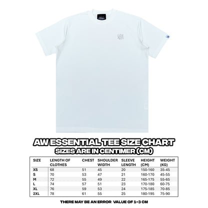 AW WHITE ESSENTIALS TEE